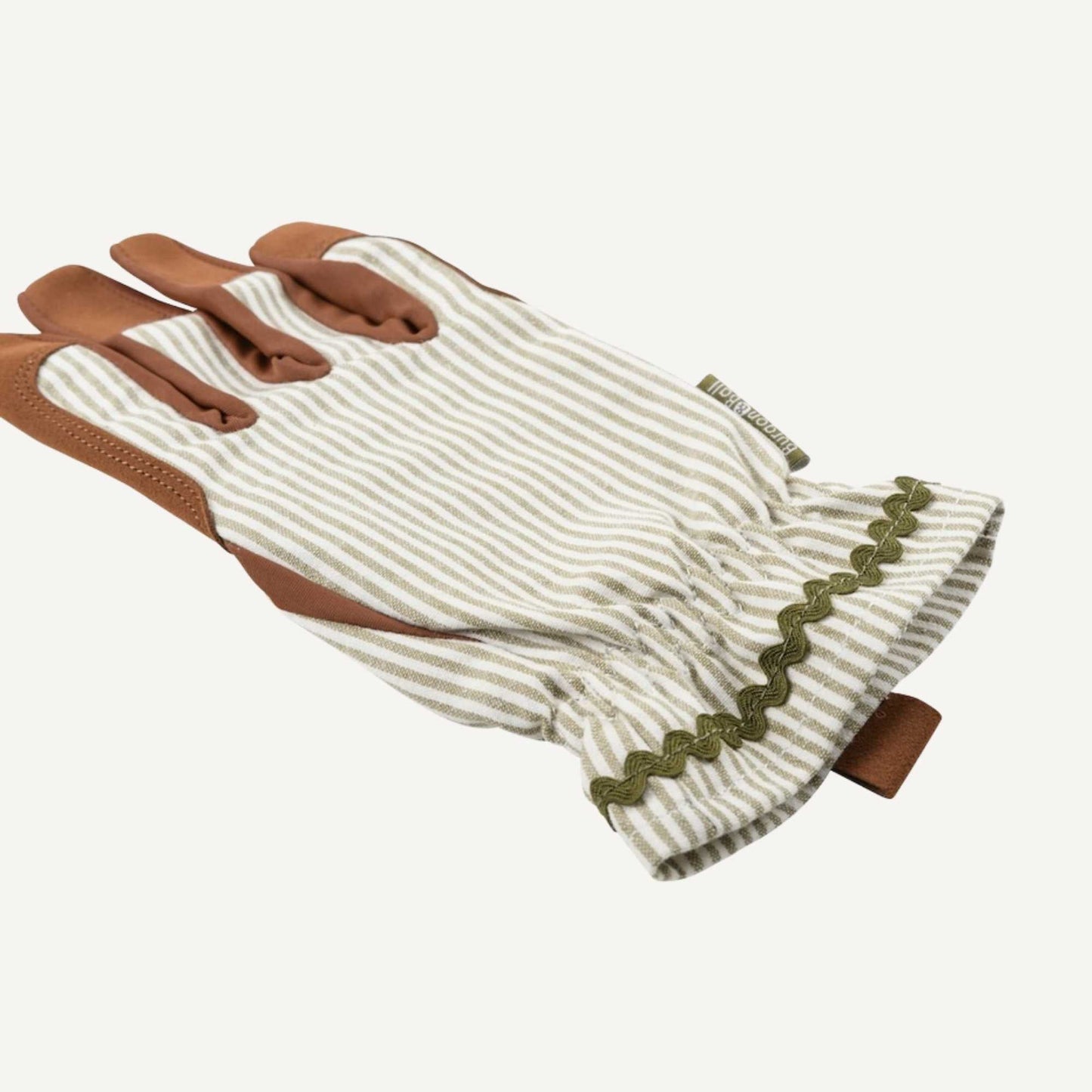 Burgon & Ball Collector Garden Gloves for Women - Olive Stripe Home & Garden > Garden Tools > Gardening Gloves - Minimalist Gardener
