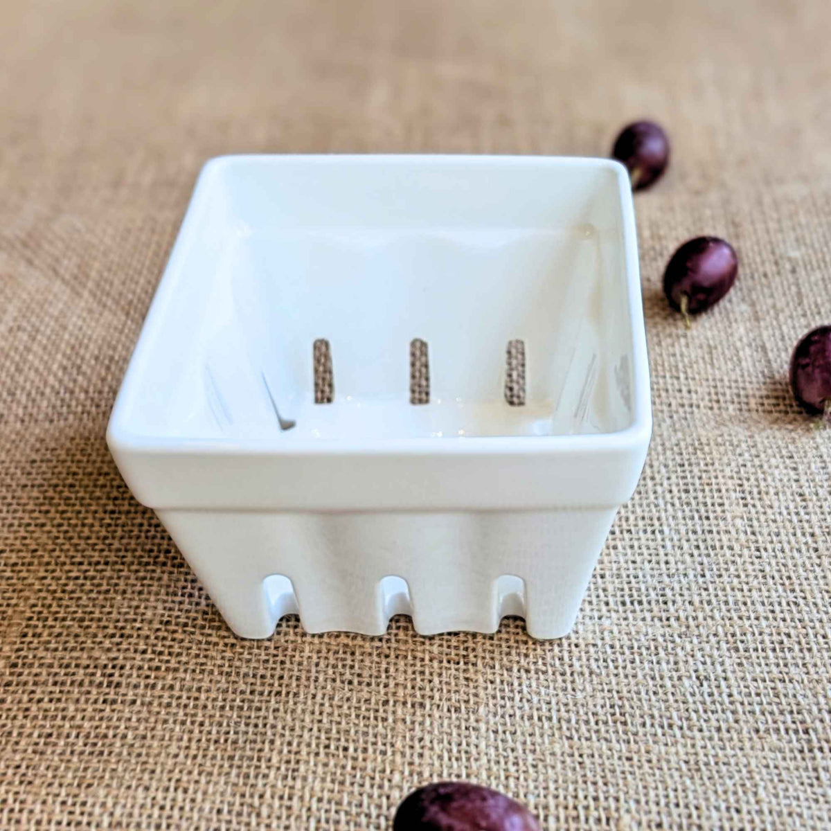 Ceramic Berry Basket Colander | Cream Garden Accessories > Harvesting and Washing > Berry Basket Colander - Minimalist Gardener