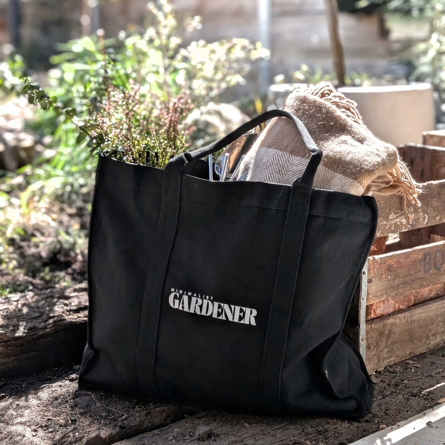Minimalist Gardener Canvas Tote Bag – Black (100% off) - Minimalist Gardener