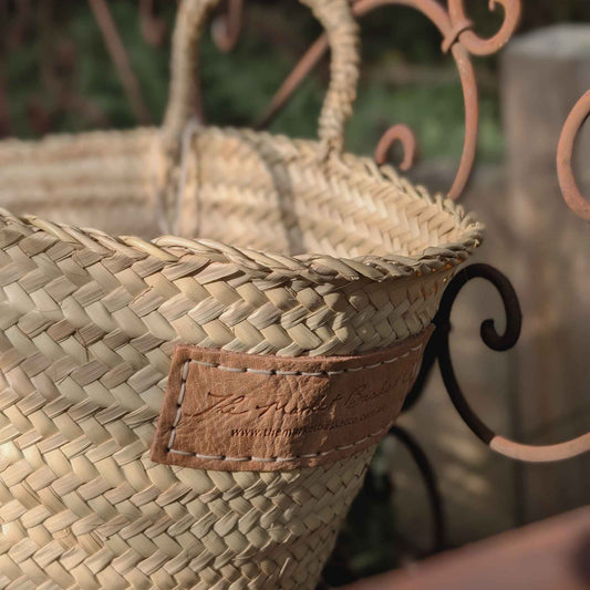 Small Handmade Bucket Basket | Woven Handles Home & Garden > Harvesting > Harvest & Market Bags - Minimalist Gardener