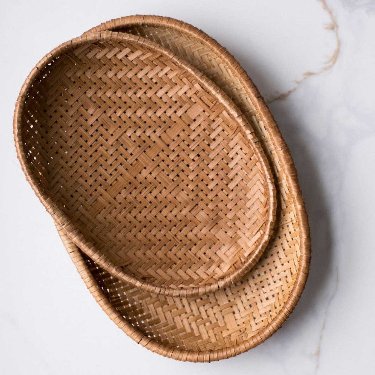 Smoked Bamboo Woven Herb & Produce Tray Home & Garden > Garden Accessories > Organisation & Storage - Minimalist Gardener