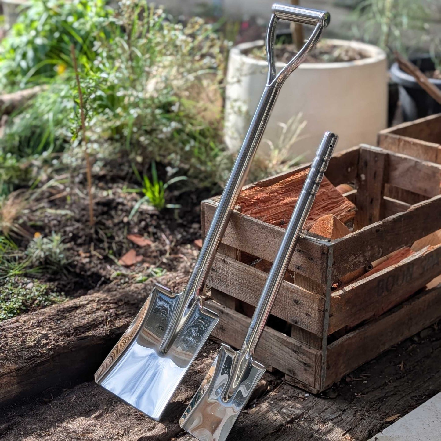 Stainless Steel D - Grip Garden Shovel Small Home & Garden > Garden Tools > Gardening Tools - Minimalist Gardener