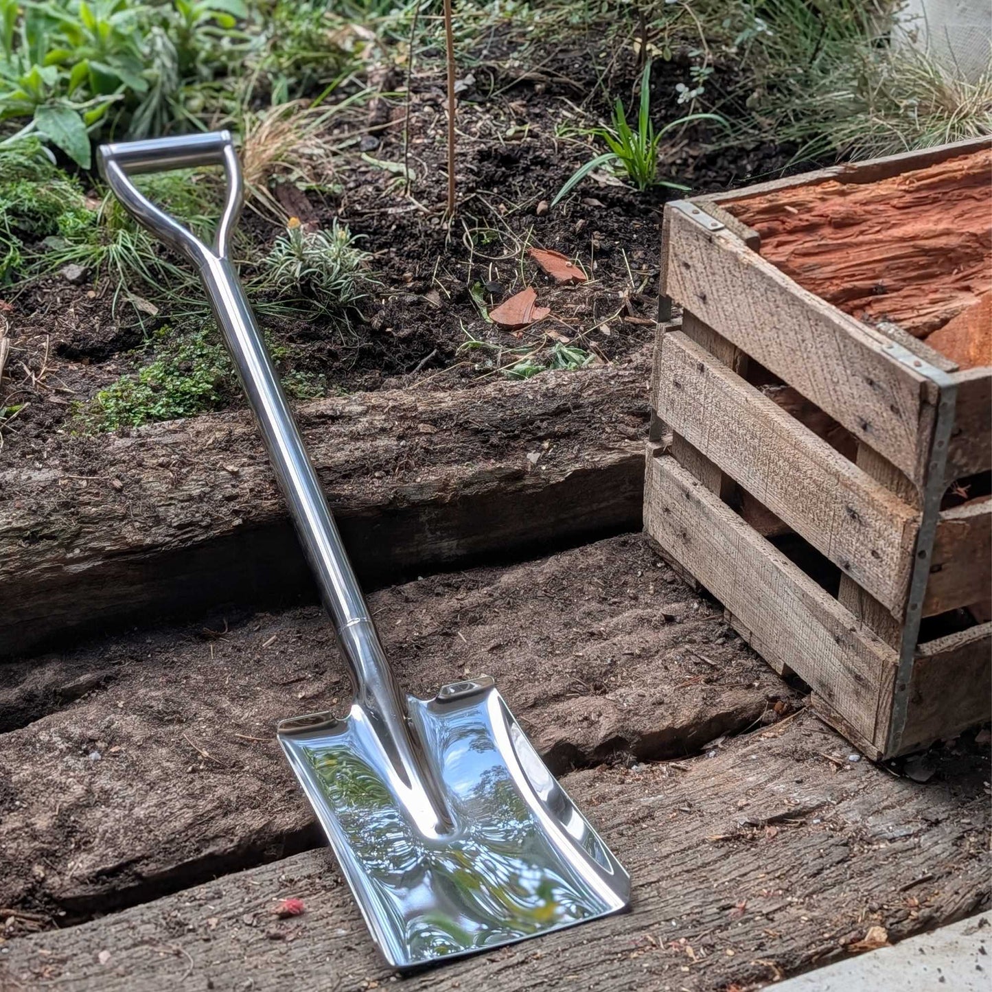 Stainless Steel D - Grip Garden Shovel Small Home & Garden > Garden Tools > Gardening Tools - Minimalist Gardener