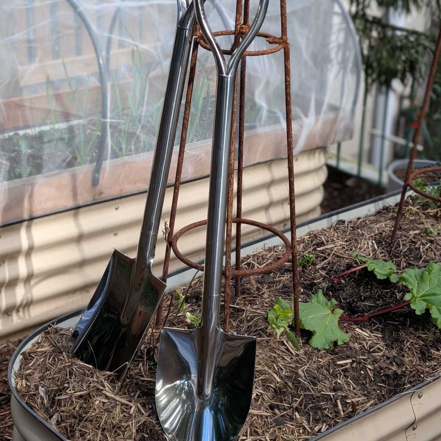 Stainless Steel D - Grip Garden Spade Small Home & Garden > Garden Tools > Gardening Tools - Minimalist Gardener