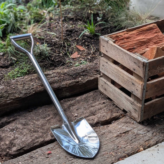 Stainless Steel D - Grip Garden Spade Small Home & Garden > Garden Tools > Gardening Tools - Minimalist Gardener