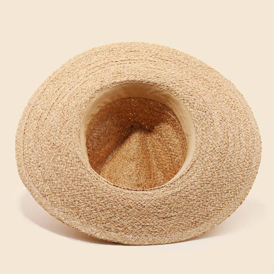Straw Braid Flat Brim Garden Sun Hat Light Home & Garden > Personal Protection > Garden Sun Hat - Minimalist Gardener