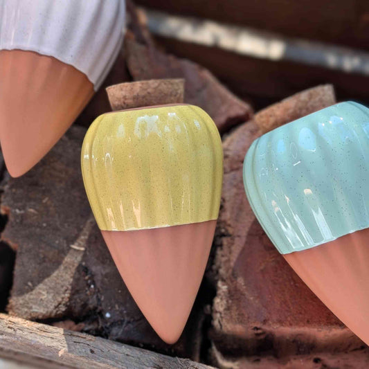 Terracotta Olla Irrigation Pots | Set of 3 Yellow, Pink, Green Home & Garden > Garden Accessories > Watering - Minimalist Gardener