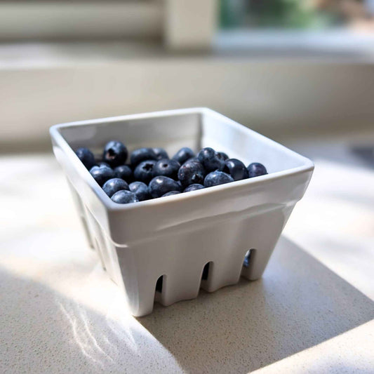 Ceramic Berry Basket Colander | Cream Garden Accessories > Harvesting and Washing > Berry Basket Colander - Minimalist Gardener