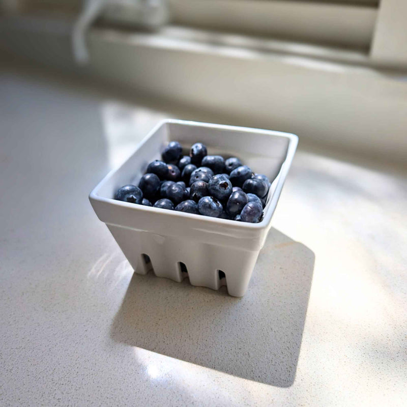 Ceramic Berry Basket Colander | Cream Garden Accessories > Harvesting and Washing > Berry Basket Colander - Minimalist Gardener