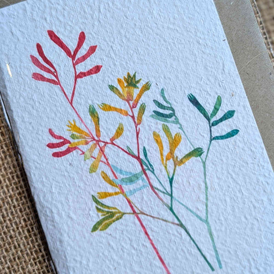 Recycled Plantable Greeting Card | Kangaroo Paw > Gardening Gifts > Greeting Cards > Plantable Paper Card - Minimalist Gardener