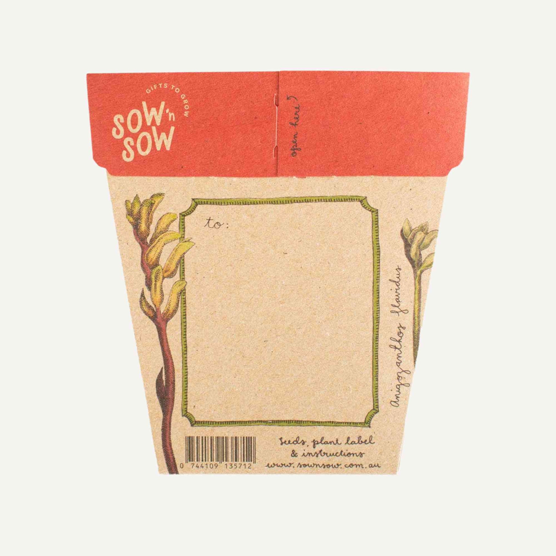 Sow n' Sow Kangaroo Paw Australian Native Gift of Seeds > Home & Garden > Garden Accessories > Australian Native Seeds - Minimalist Gardener