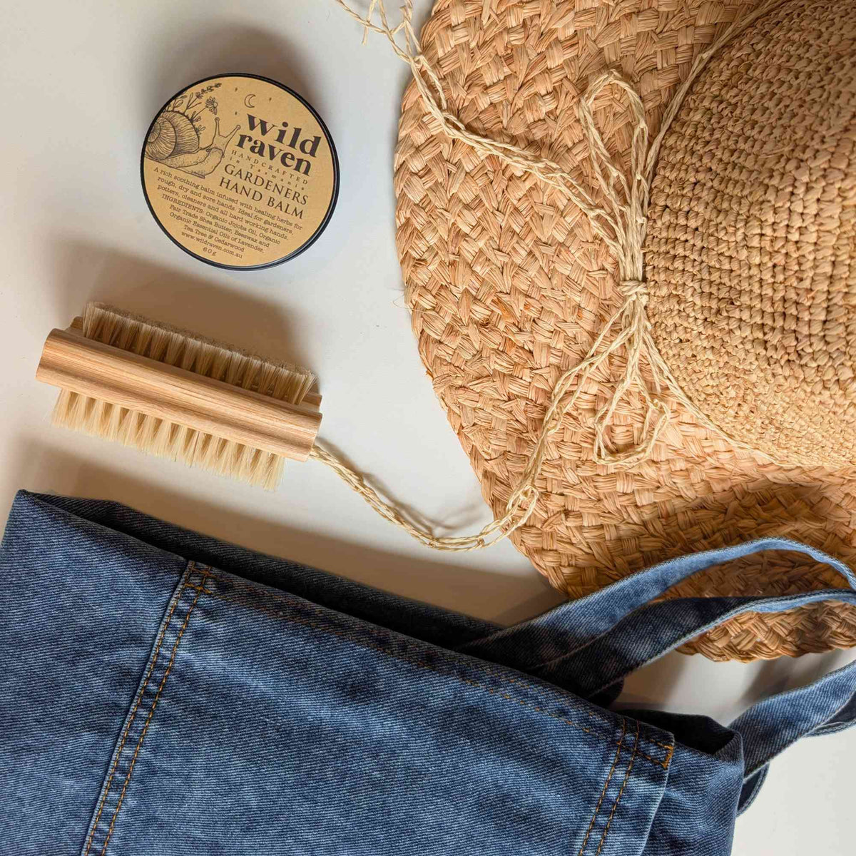 Gardener's Rescue Gift Pack Home & Garden > Hand Balm Sunhat Nail Brush and Apron - Minimalist Gardener