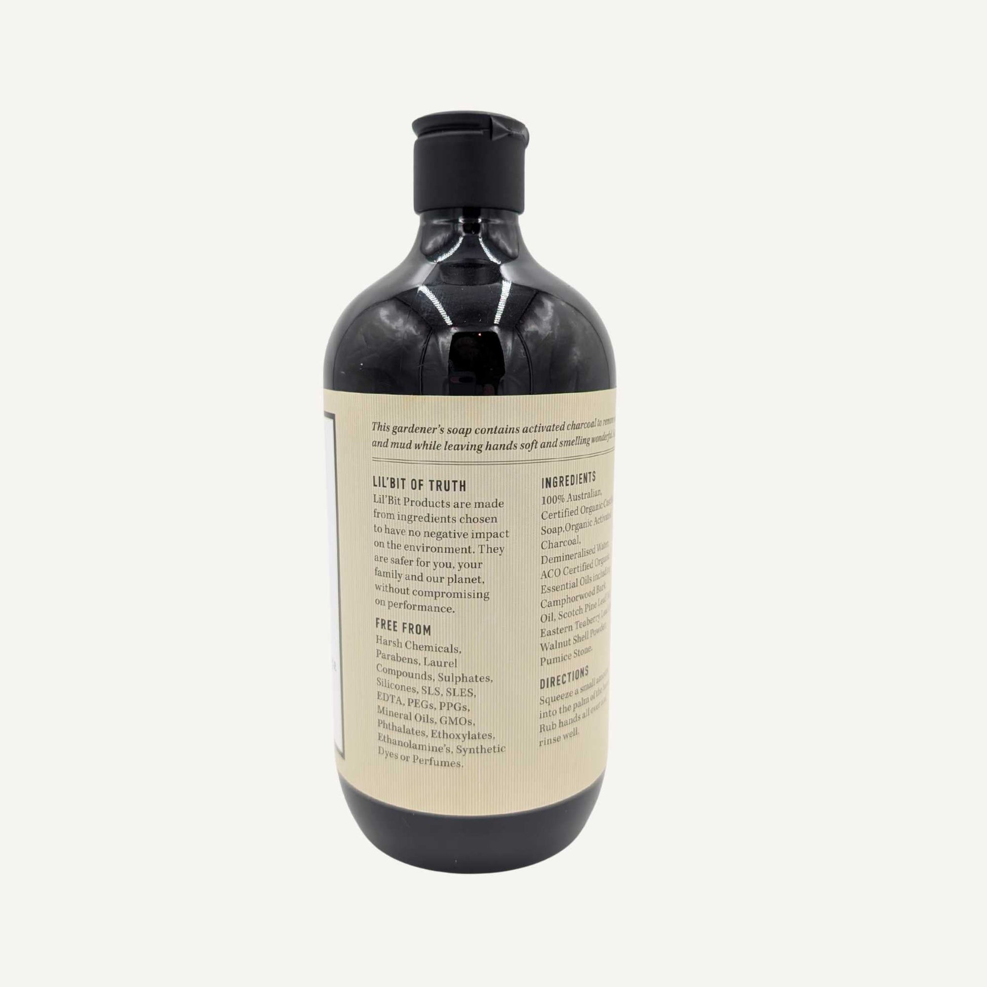 Activated Charcoal & Pumice Gardener's Soap 500ml Home & Garden > Garden Accessories > Cleaning - Minimalist Gardener
