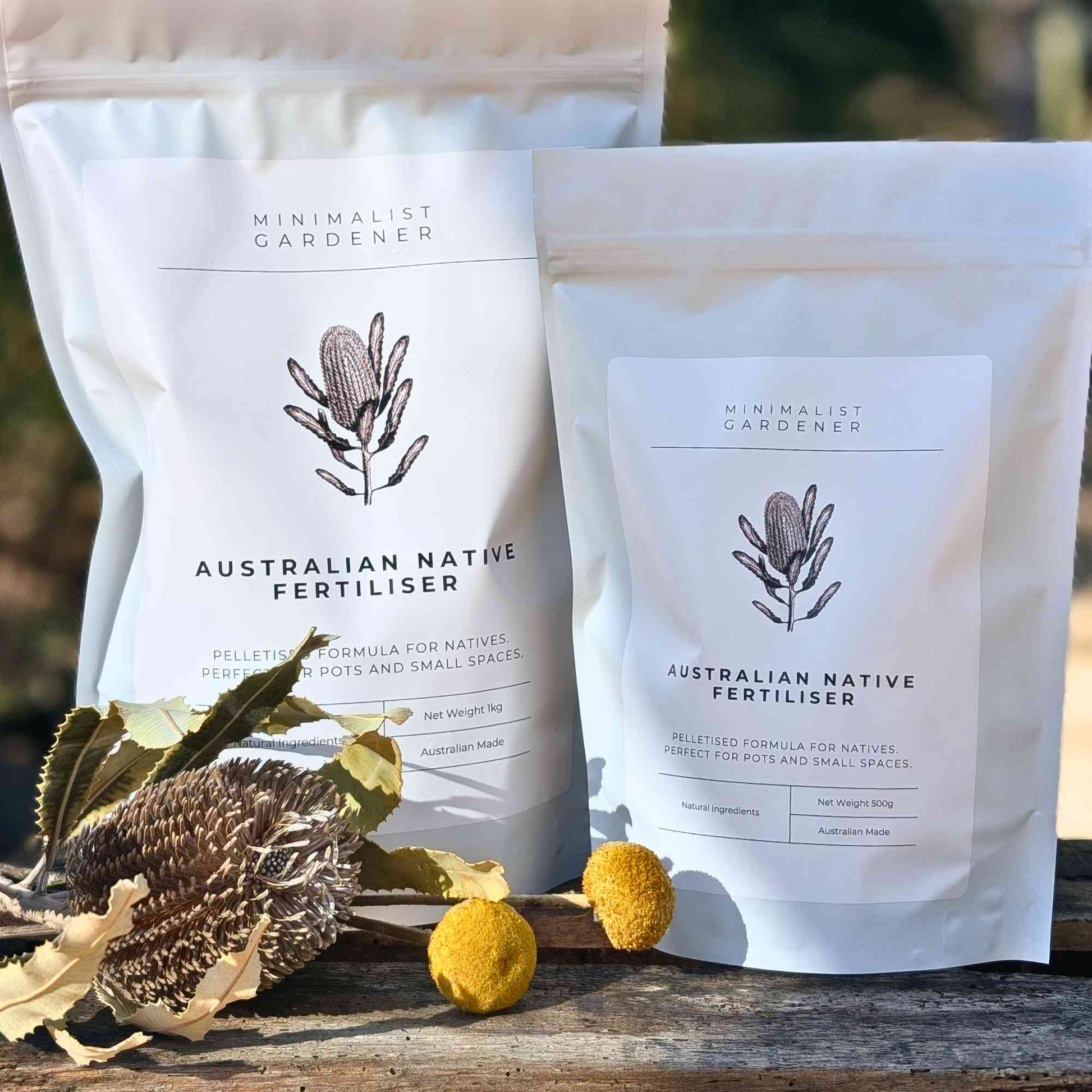 Australian Native Fertiliser for Pots and Small Gardens | 1kg Garden Care > Australian Native Fertiliser > Fertilisers for Pots and Small Gardens - Minimalist Gardener