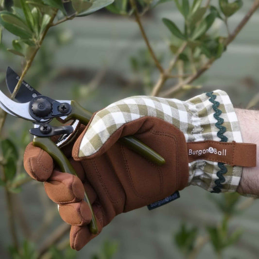 Burgon & Ball Collector Garden Gloves for Women | Olive Check Home & Garden > Garden Tools > Gardening Gloves - Minimalist Gardener