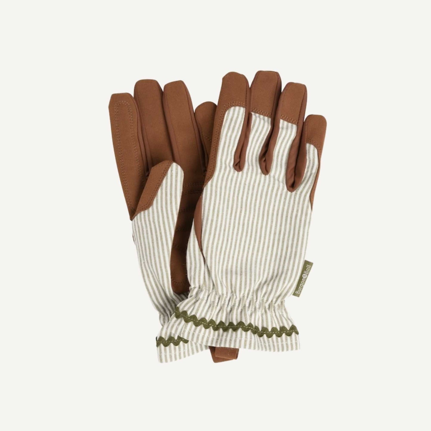 Burgon & Ball Collector Garden Gloves for Women - Olive Stripe Home & Garden > Garden Tools > Gardening Gloves - Minimalist Gardener