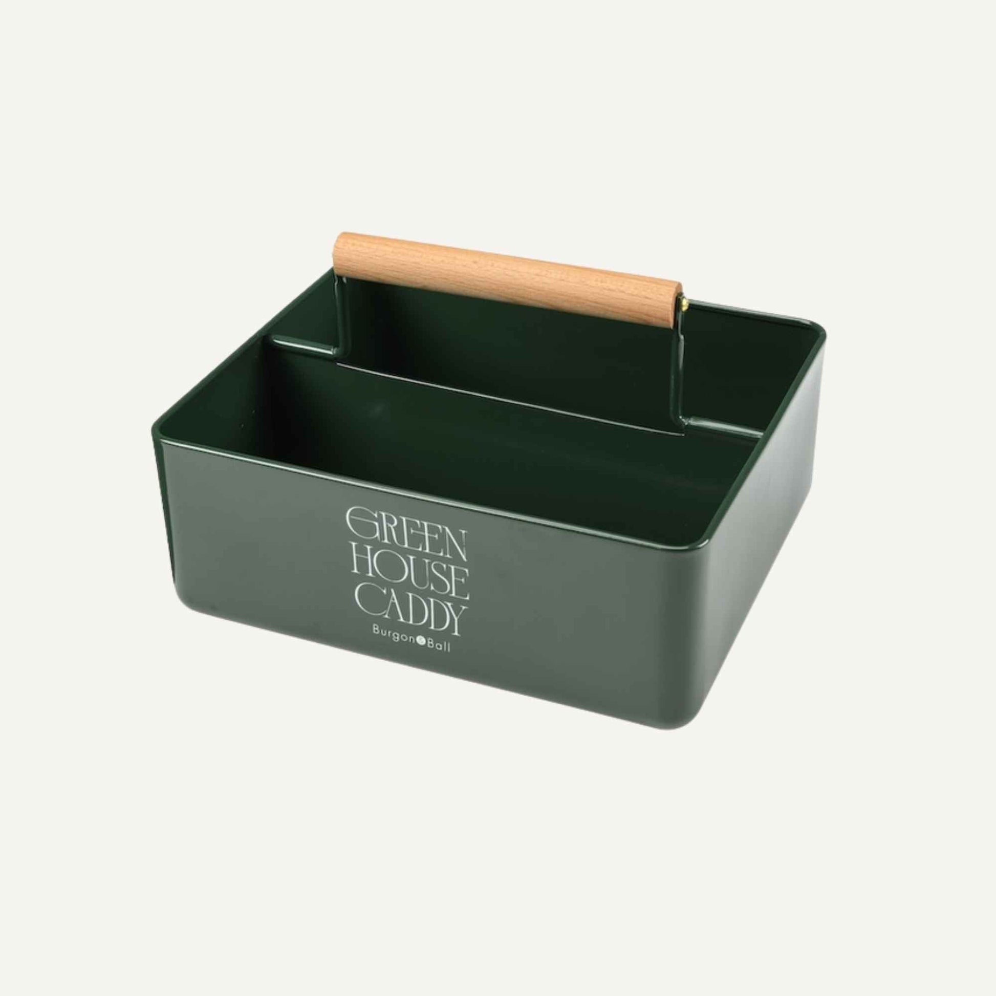 Burgon & Ball Garden Greenhouse Caddy | Heritage Green Garden organisation > Garden Storage > Garden Tool Caddy - Minimalist Gardener