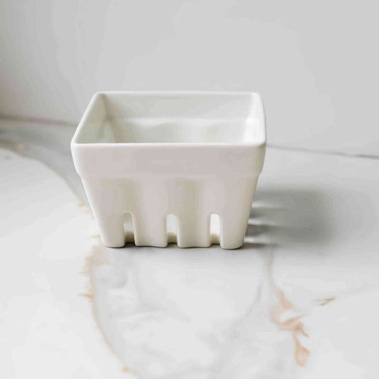 Ceramic Berry Basket Colander | Cream Garden Accessories > Harvesting and Washing > Berry Basket Colander - Minimalist Gardener