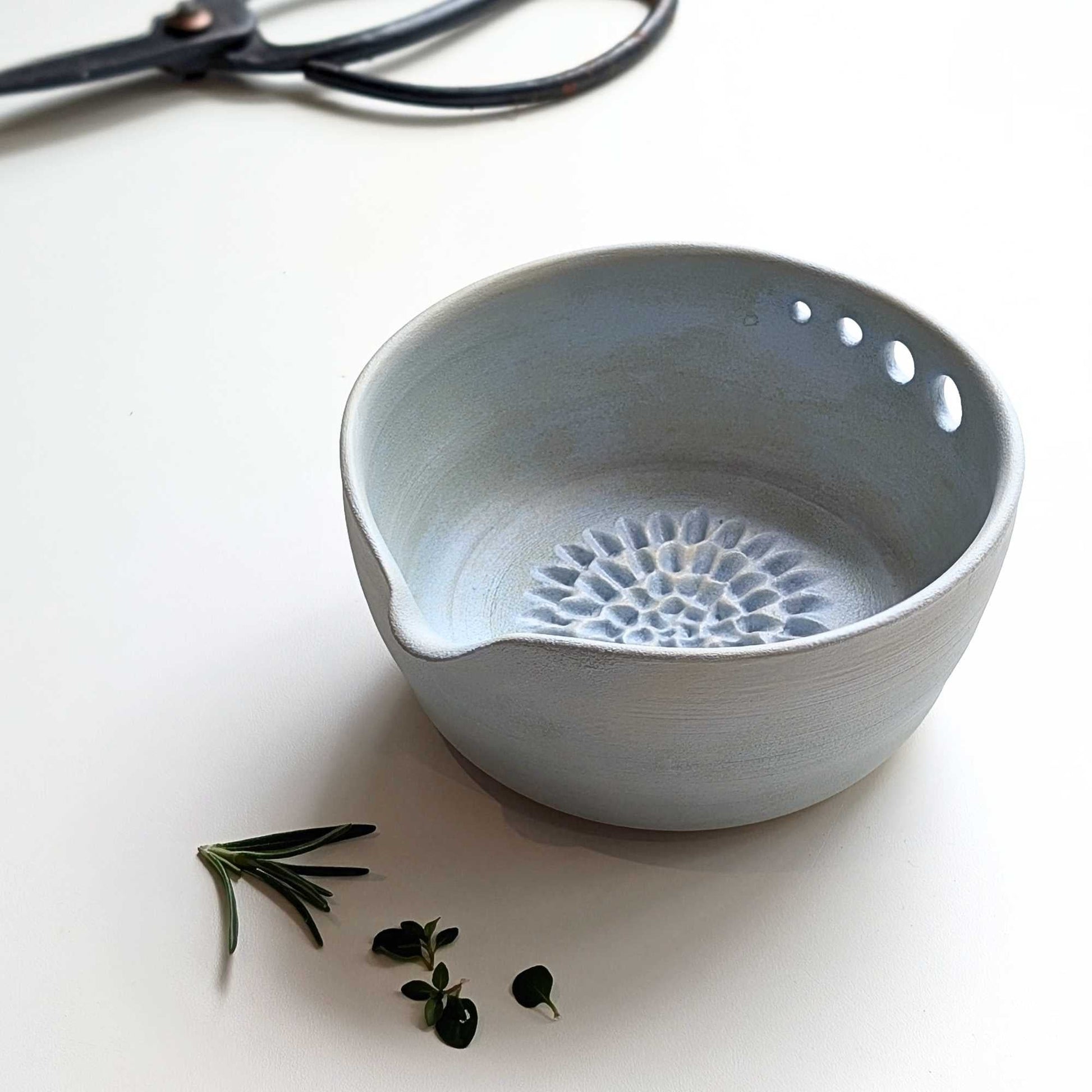 Ceramic Herb Stripper, Garlic Grater & Pourer - Blue Gum Home & Garden > Garden Tools > Gardening Tools - Minimalist Gardener