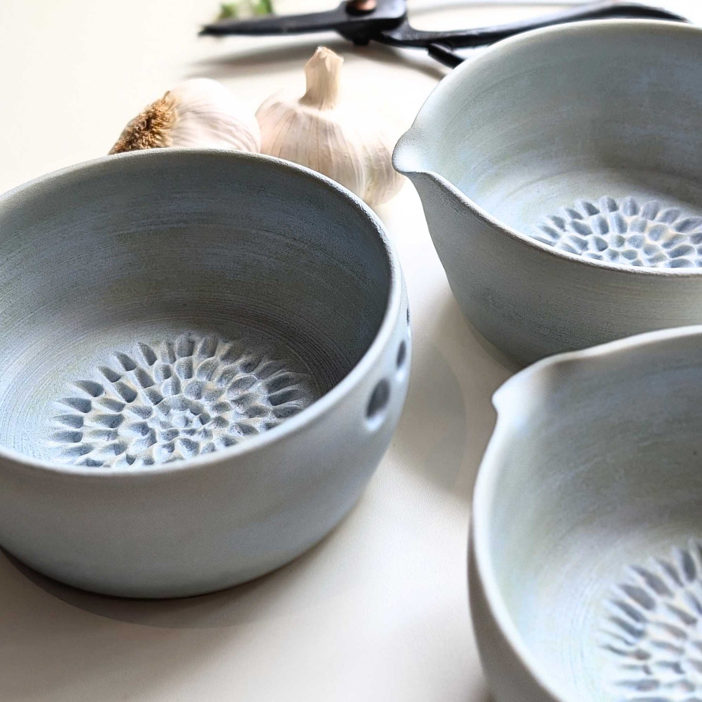 Ceramic Herb Stripper, Garlic Grater & Pourer - Blue Gum Home & Garden > Garden Tools > Gardening Tools - Minimalist Gardener