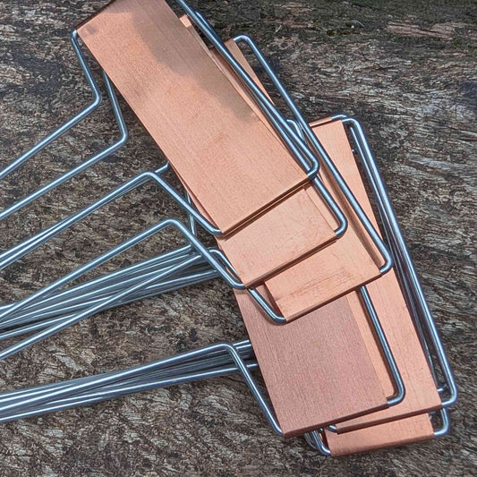 Copper Plant Labels with Steel Stakes | Pack of 10 Home & Garden > Garden Labels > Slate Plant Tags - Minimalist Gardener