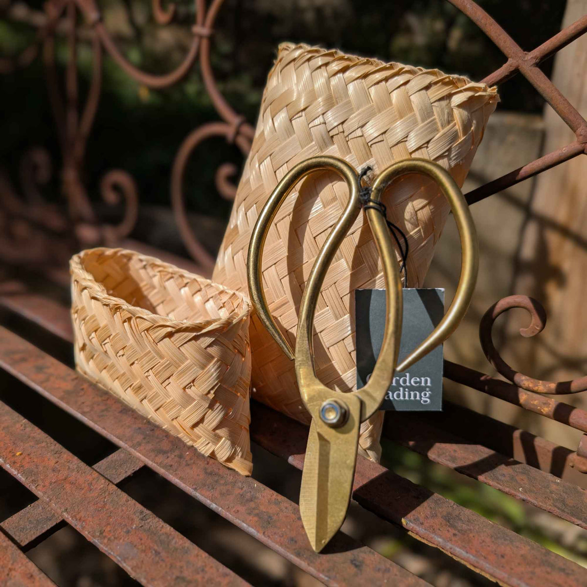 Garden Scissors in Bamboo Bag | Polished Brass Finish Home & Garden > Garden Tools > Shears - Minimalist Gardener