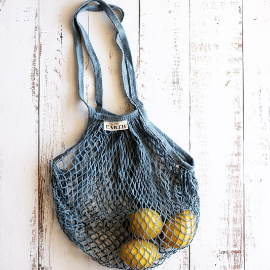 GOTS Certified Organic Cotton Mesh Bag Aqua Home & Garden > Garden Accessories > Storage Bags - Minimalist Gardener