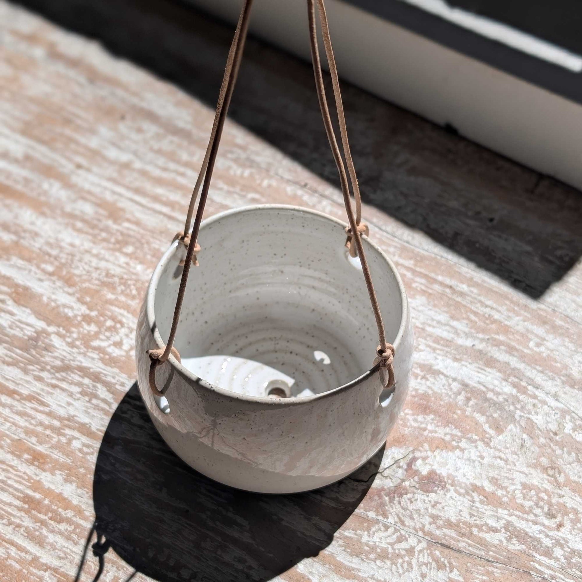 Handmade Ceramic Hanging Planter Pot - Small Batch Pottery Home & Garden > Garden Accessories > Planting - Minimalist Gardener