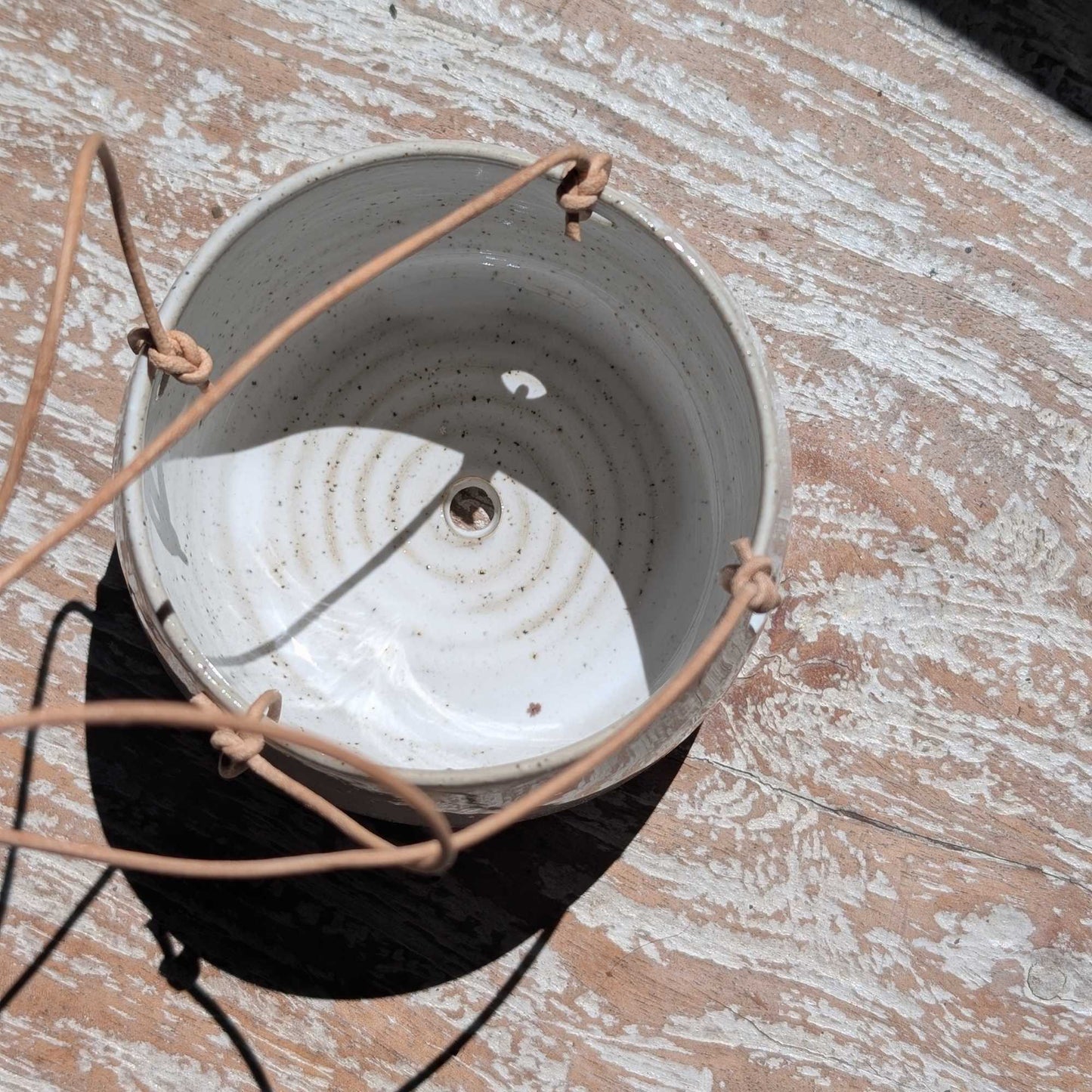 Handmade Ceramic Hanging Planter Pot - Small Batch Pottery Home & Garden > Garden Accessories > Planting - Minimalist Gardener