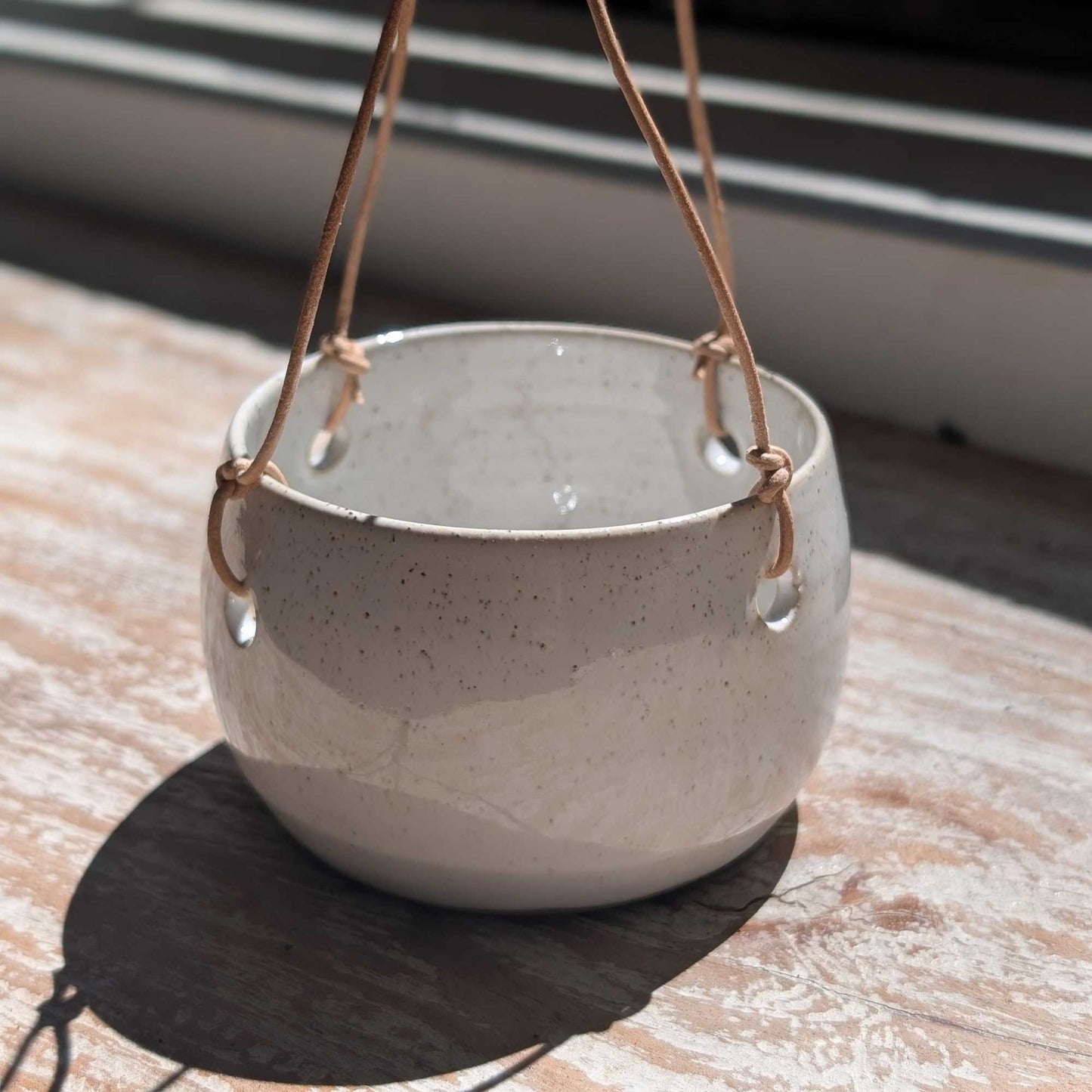 Handmade Ceramic Hanging Planter Pot - Small Batch Pottery Home & Garden > Garden Accessories > Planting - Minimalist Gardener