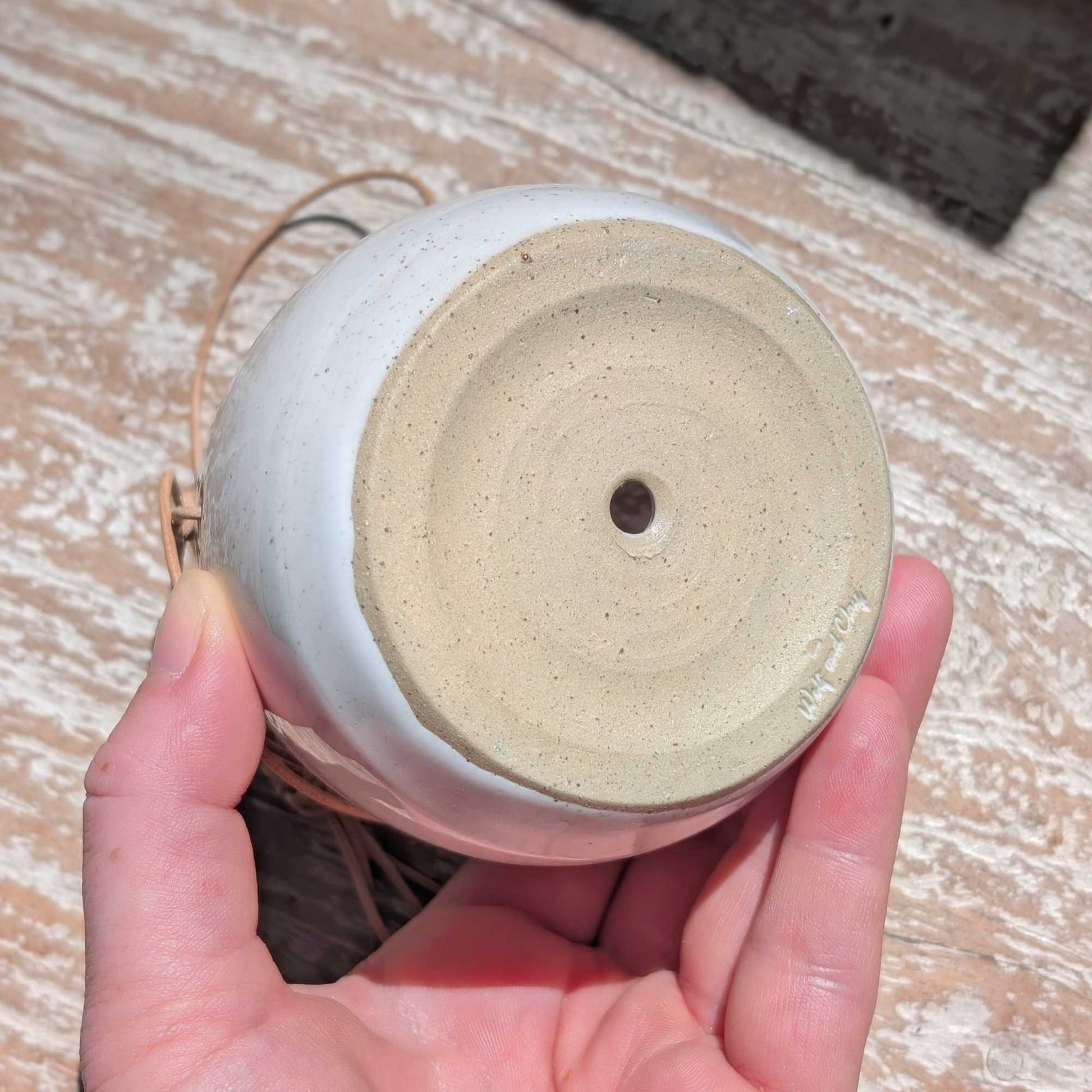 Handmade Ceramic Hanging Planter Pot - Small Batch Pottery Home & Garden > Garden Accessories > Planting - Minimalist Gardener