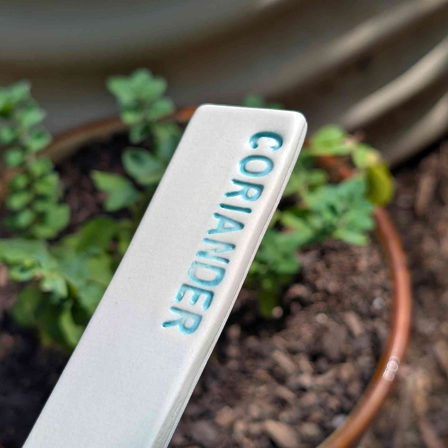 Handmade Ceramic Herb Plant Marker | Coriander Home & Garden > Garden Tools > Herb Markers - Minimalist Gardener