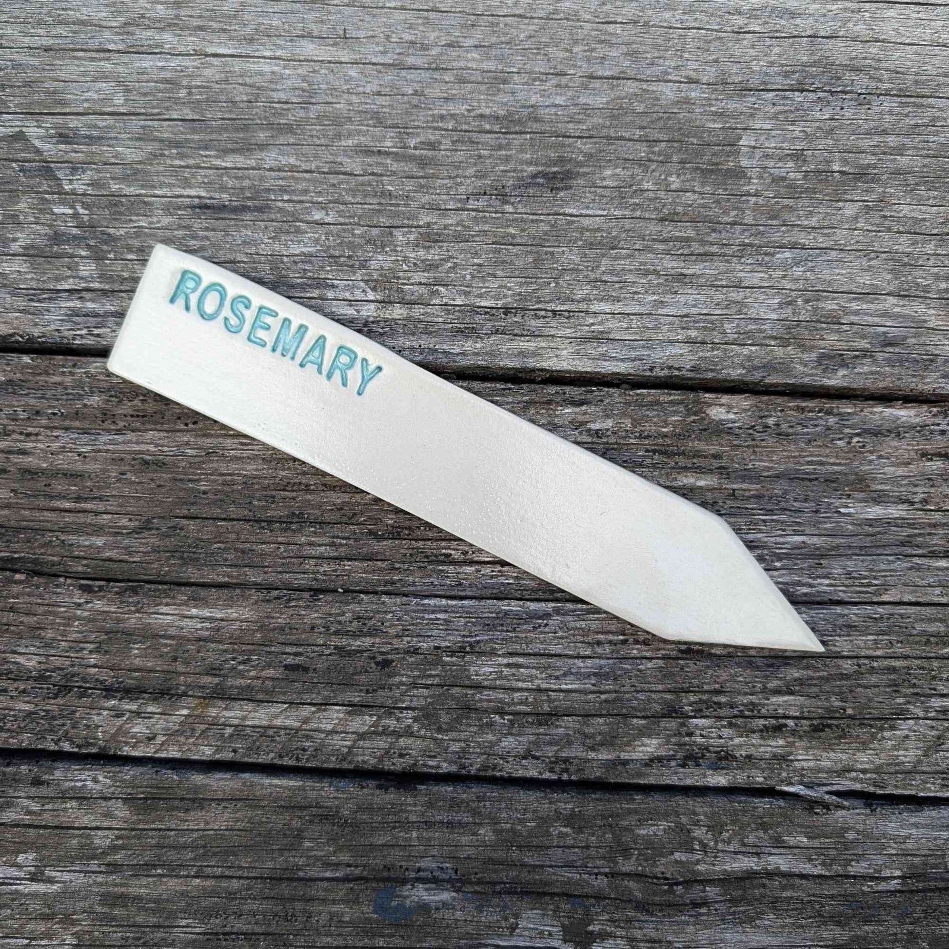 Handmade Ceramic Herb Plant Marker | Rosemary Home & Garden > Garden Tools > Herb Markers - Minimalist Gardener