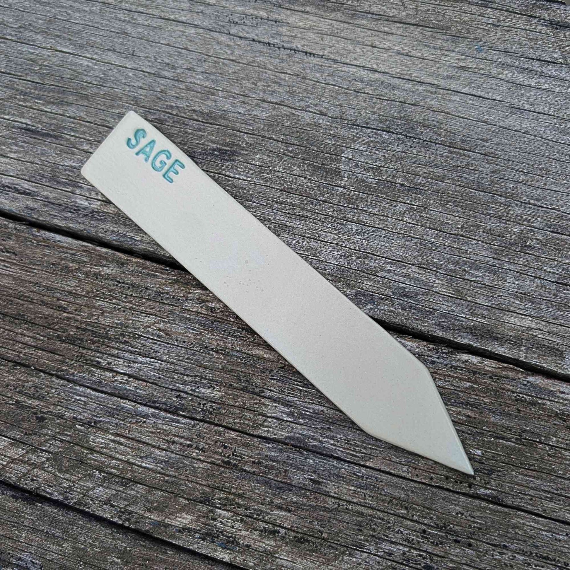 Handmade Ceramic Herb Plant Marker | Sage Home & Garden > Garden Tools > Herb Markers - Minimalist Gardener
