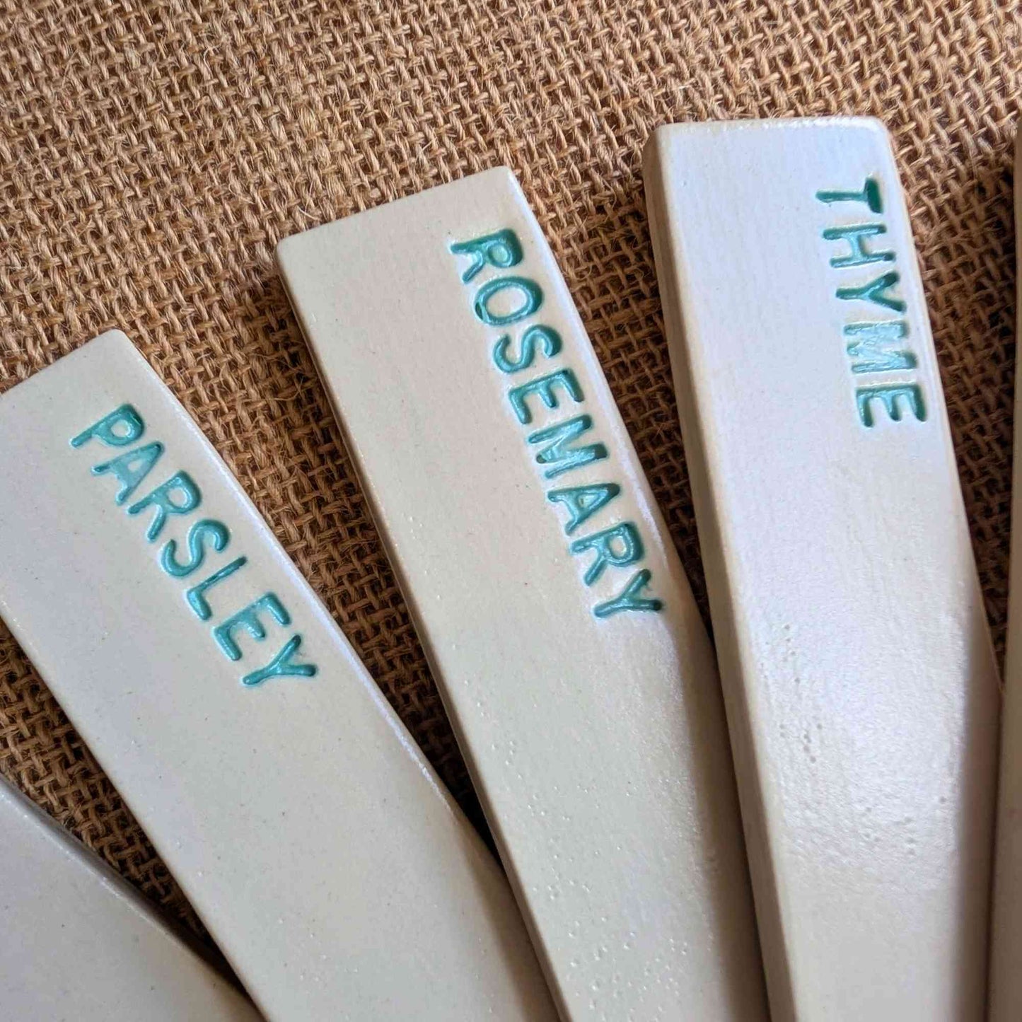 Handmade Ceramic Herb Plant Marker | Thyme Home & Garden > Garden Tools > Herb Markers - Minimalist Gardener