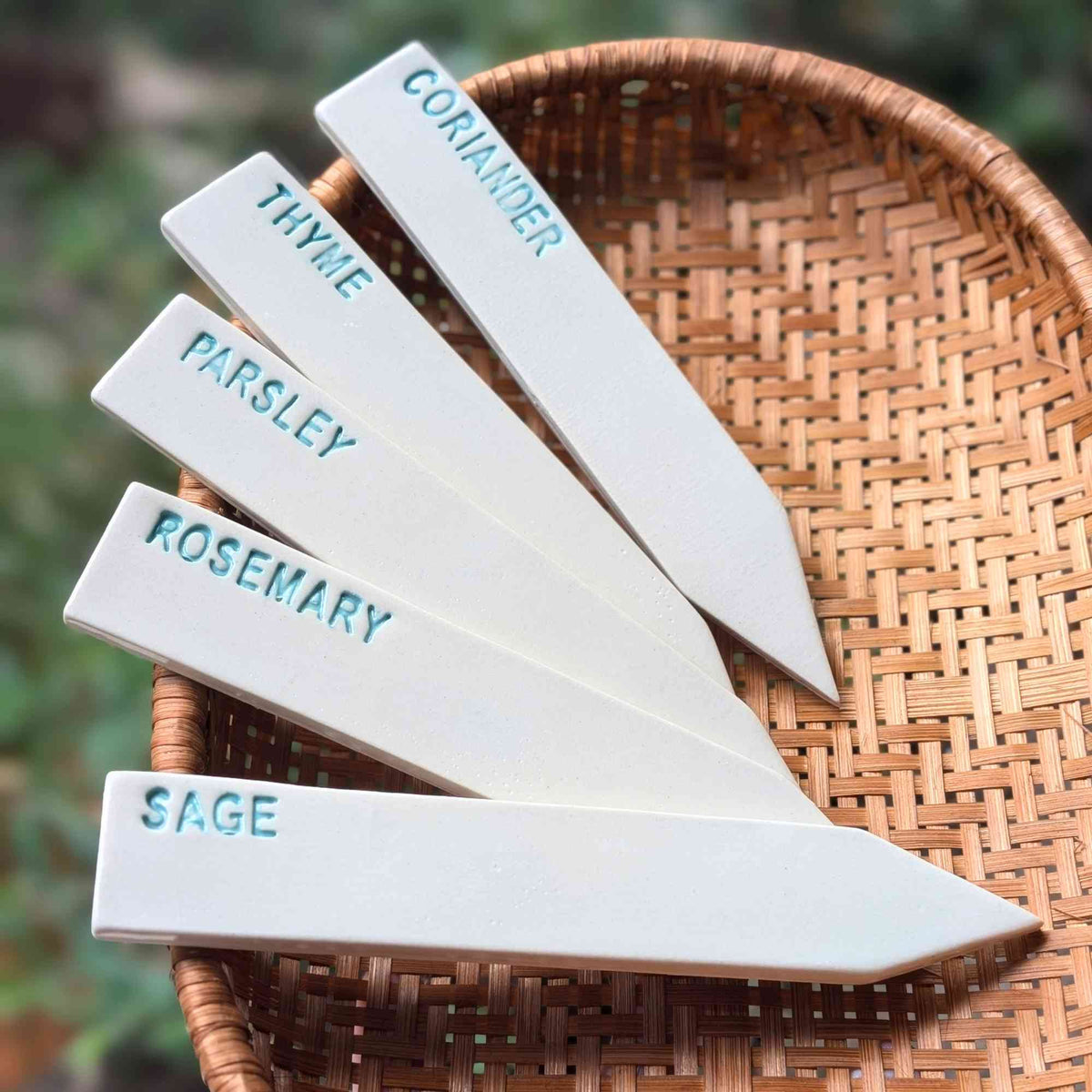 Handmade Ceramic Herb Plant Marker | Thyme Home & Garden > Garden Tools > Herb Markers - Minimalist Gardener