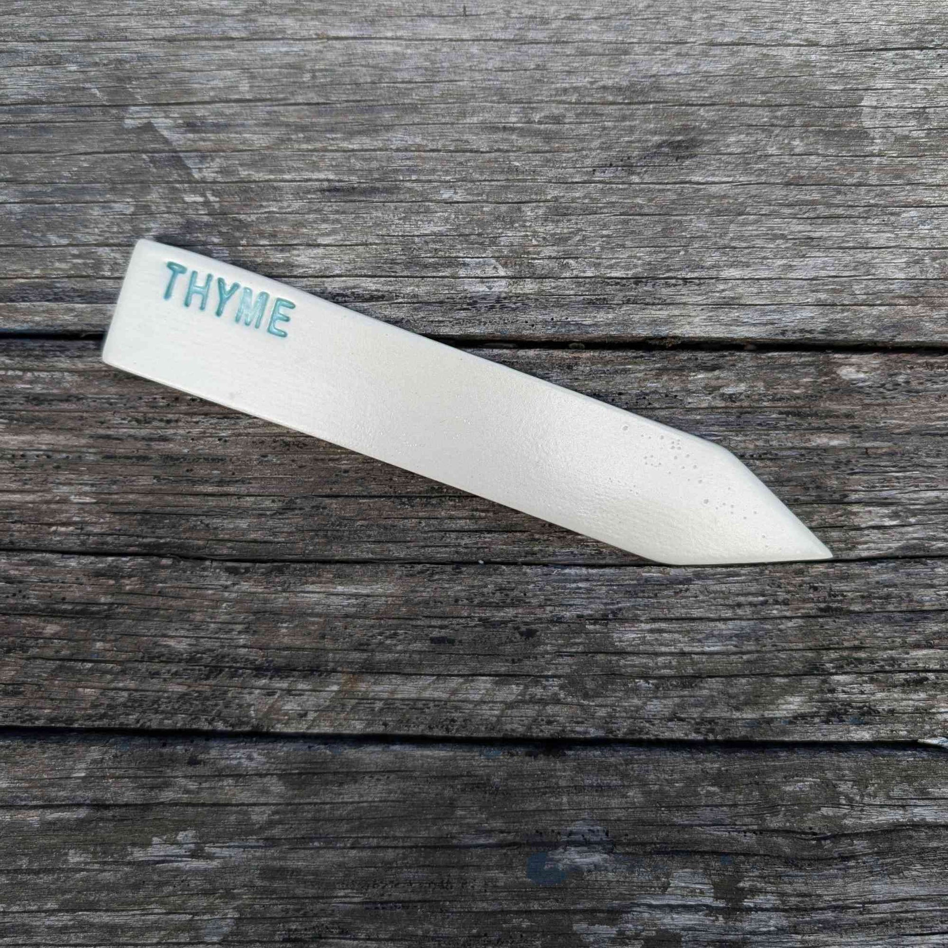 Handmade Ceramic Herb Plant Marker | Thyme Home & Garden > Garden Tools > Herb Markers - Minimalist Gardener