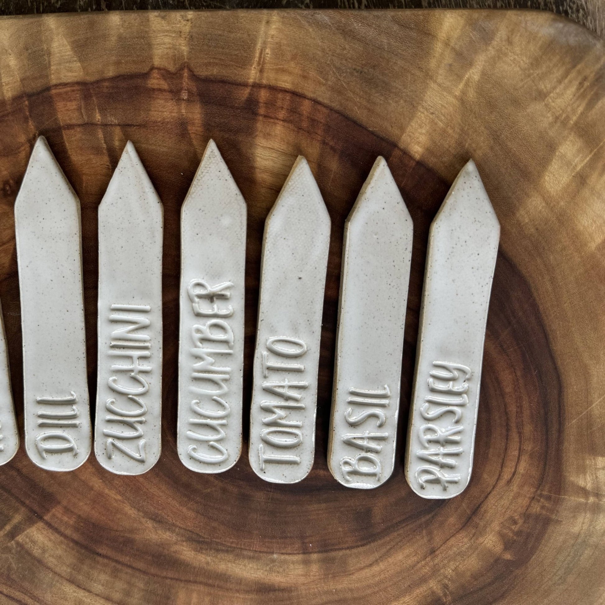 Handmade Ceramic Plant Label Stake Basil Home & Garden > Decor > Garden Ornaments - Minimalist Gardener