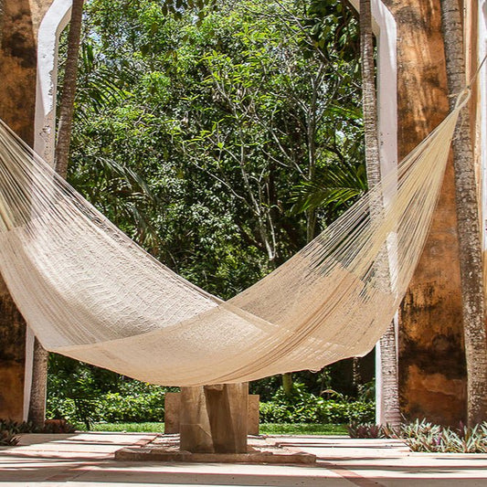 Handmade Double Hammock Cream Home & Garden > Hammocks > Hammocks & Accessories - Minimalist Gardener
