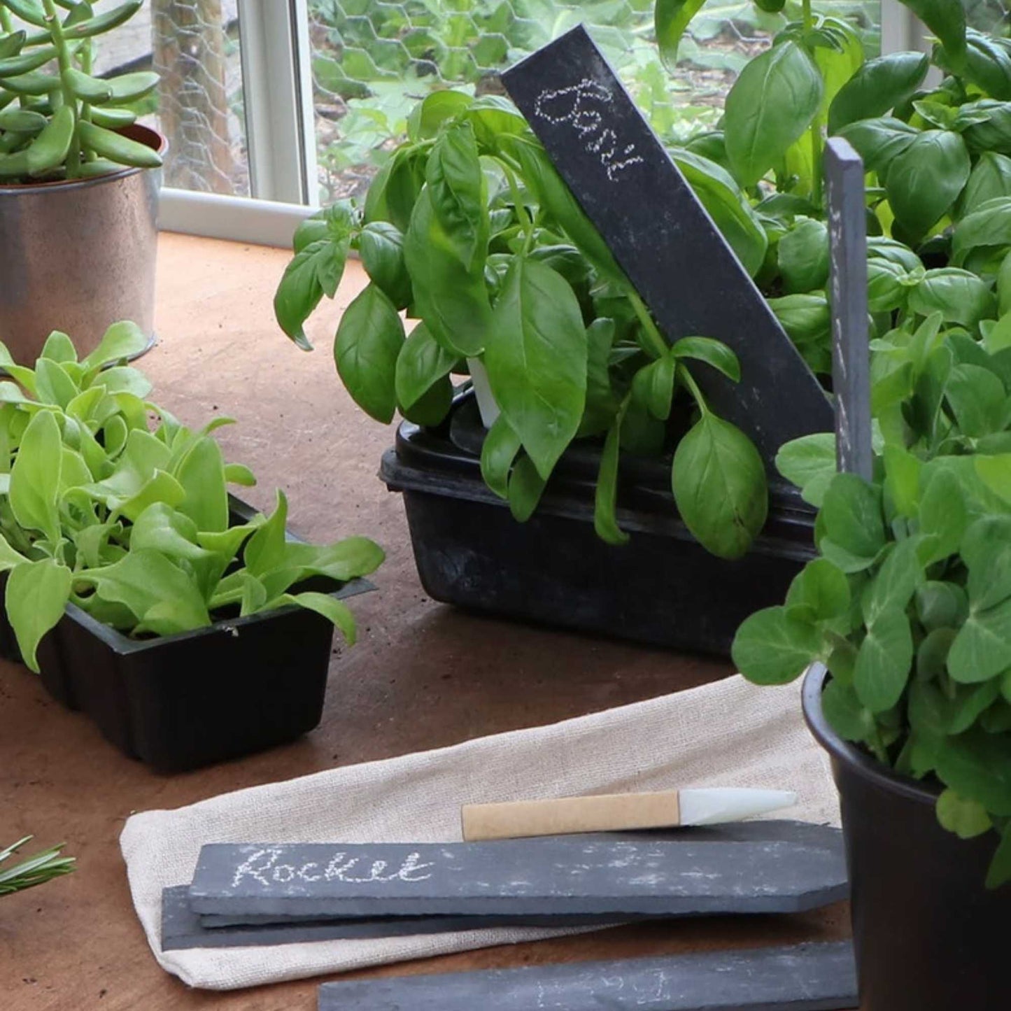 Handmade Set of 6 Slate Plant Tags Home & Garden > Garden Labels > Slate Plant Tags - Minimalist Gardener