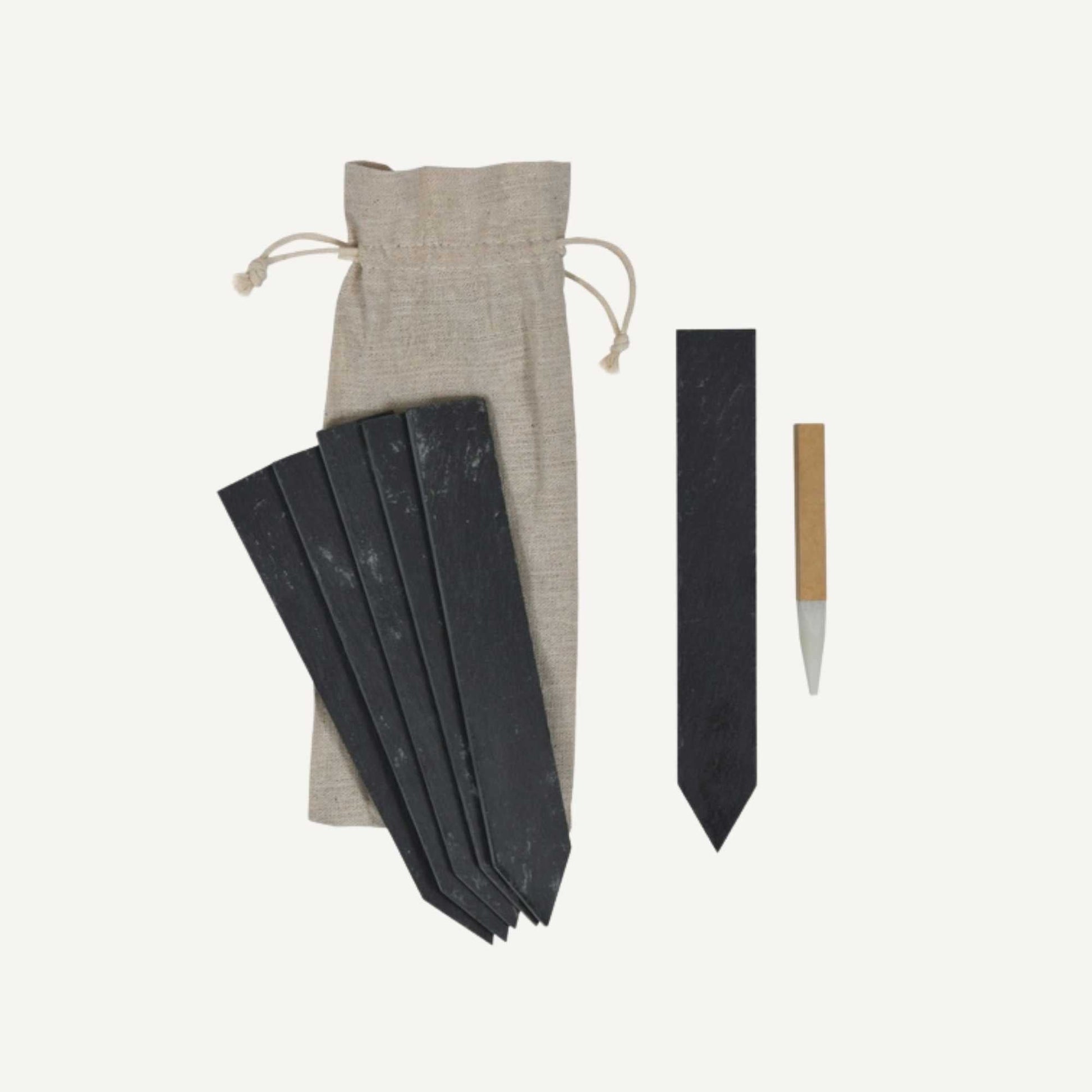Handmade Set of 6 Slate Plant Tags Home & Garden > Garden Labels > Slate Plant Tags - Minimalist Gardener