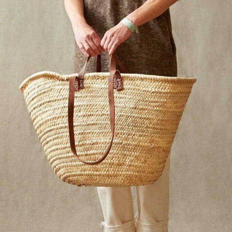 Handmade Straw Harvest Bag Brown Garden Organisation > Storage > Storage Bag - Minimalist Gardener