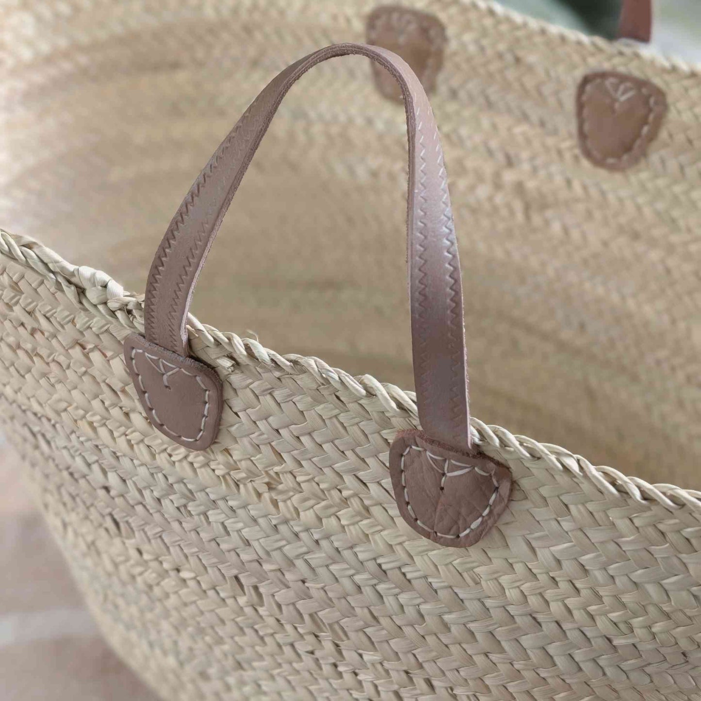 Large Handmade Harvest & Market Basket | Leather Handles Home & Garden > Harvesting > Harvest & Market Bags - Minimalist Gardener