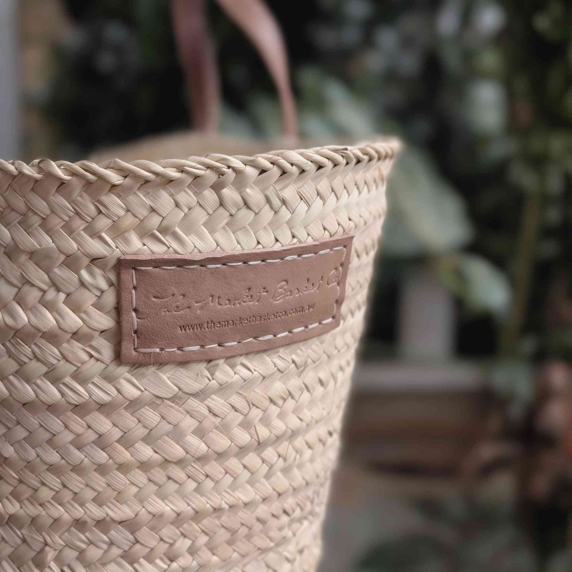 Large Handmade Harvest & Market Basket | Leather Handles Home & Garden > Harvesting > Harvest & Market Bags - Minimalist Gardener