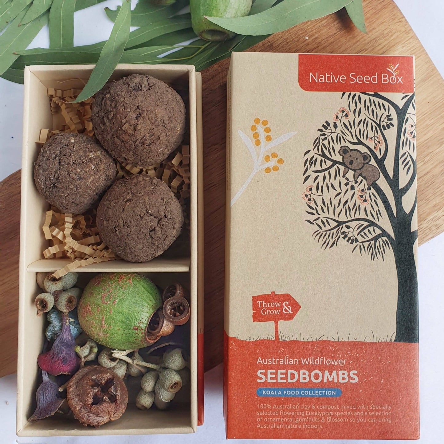 Native Seed Bombs Koala Food with Ornamental Gum Nuts Home & Garden > Garden Accessories > Native Seeds - Minimalist Gardener