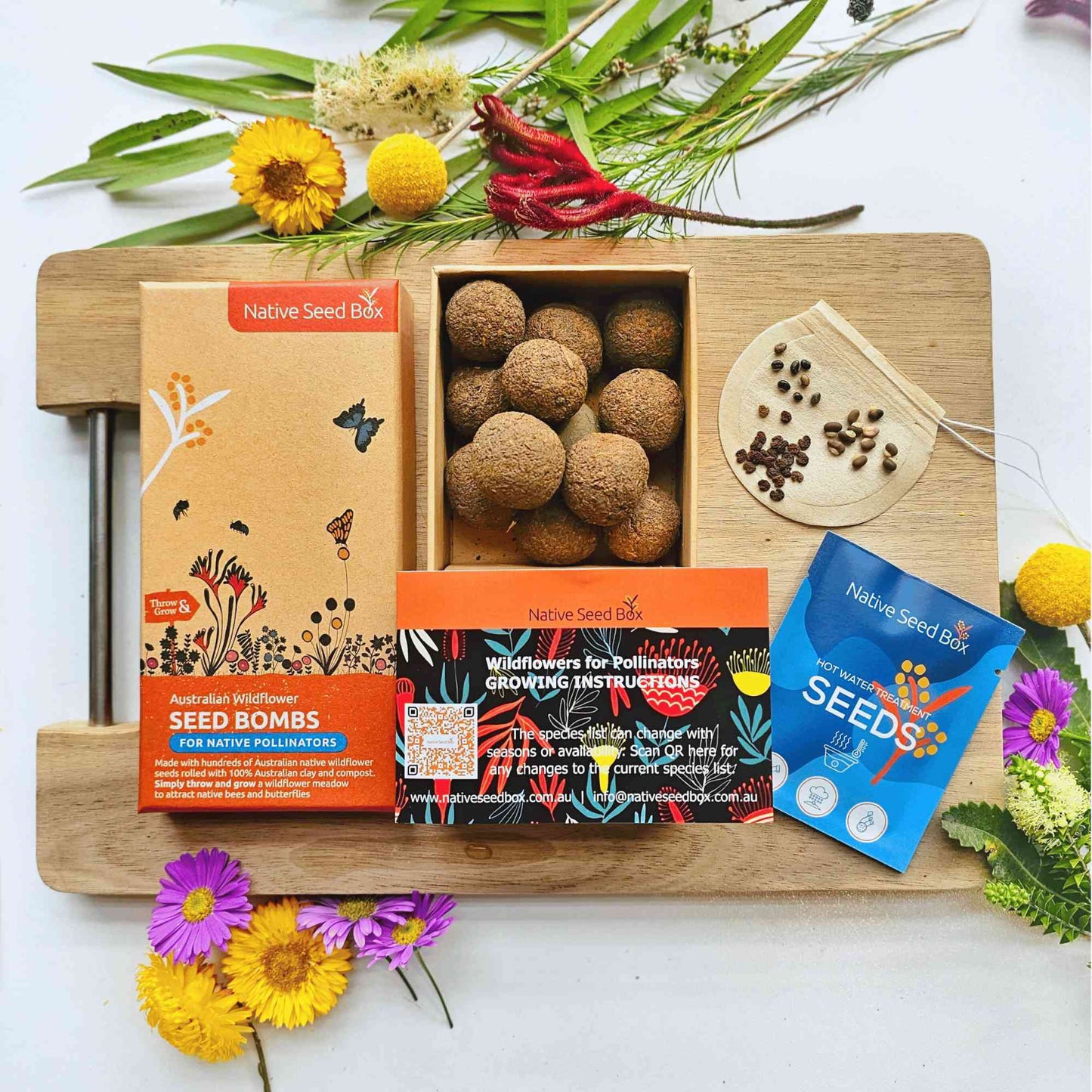 Native Seed Box Bombs | Australian Wildflowers for Native Pollinators Home & Garden > Garden Accessories > Native Seeds - Minimalist Gardener