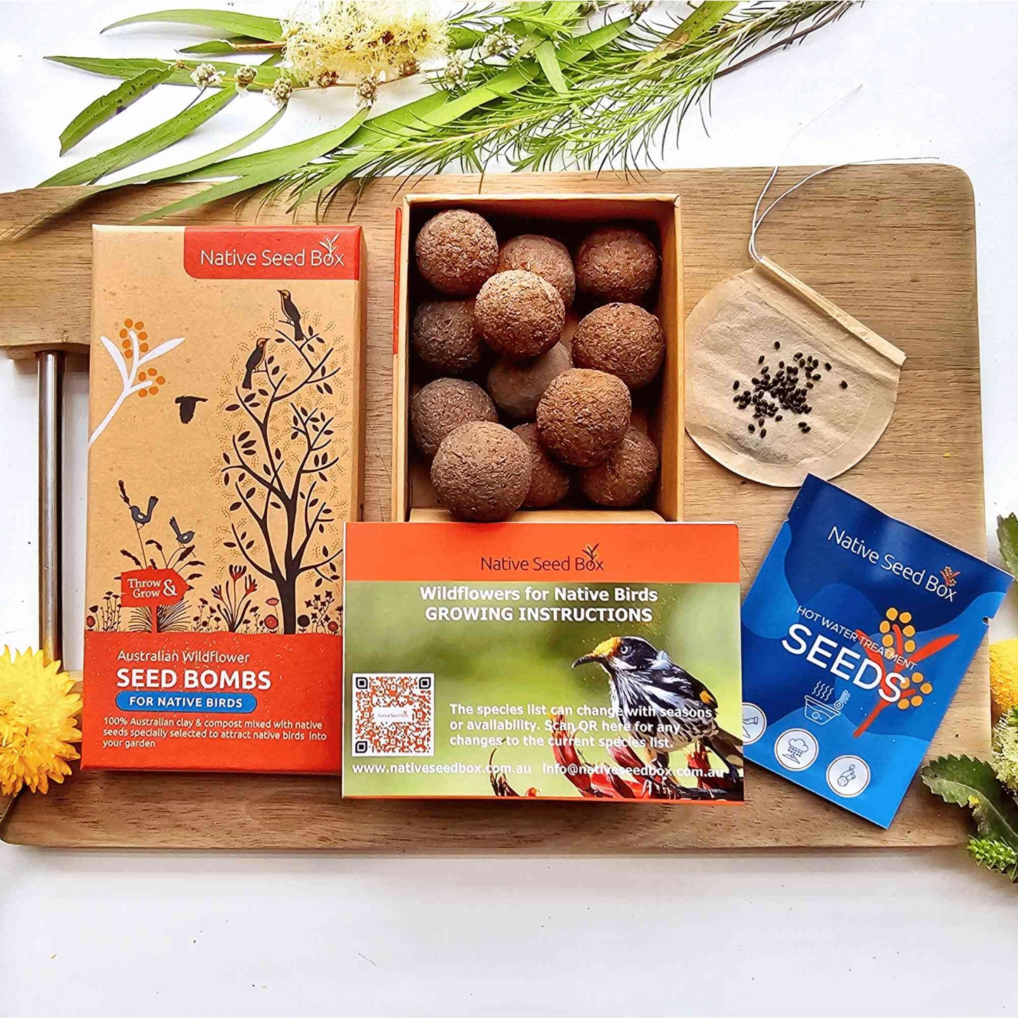 Native Seed Box Bombs | Native Bird Collection (Australian Wildflowers) Home & Garden > Garden Accessories > Native Seeds - Minimalist Gardener