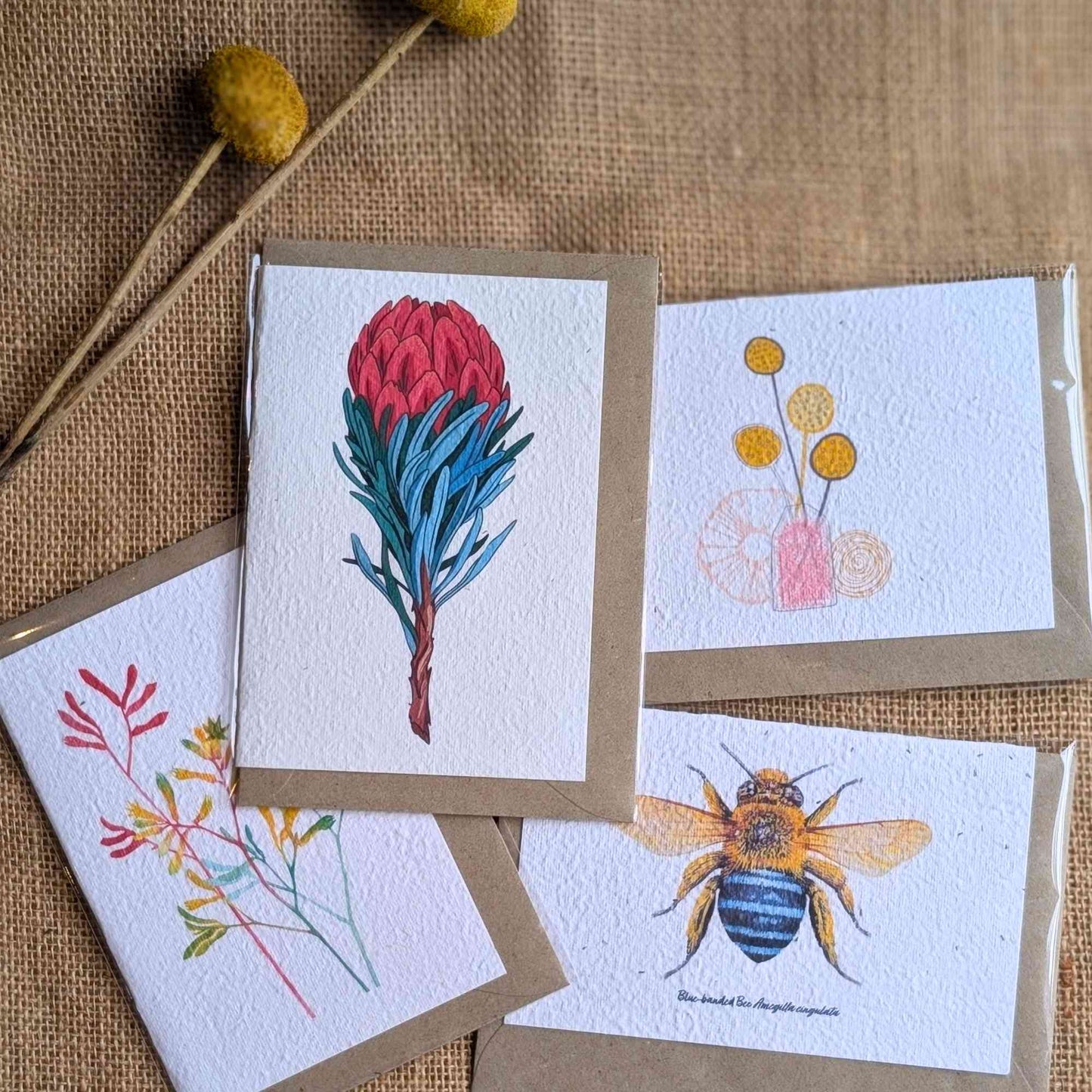 Recycled Plantable Greeting Card | Billy Buttons Gardening Gifts > Greeting Cards > Plantable Paper Card - Minimalist Gardener