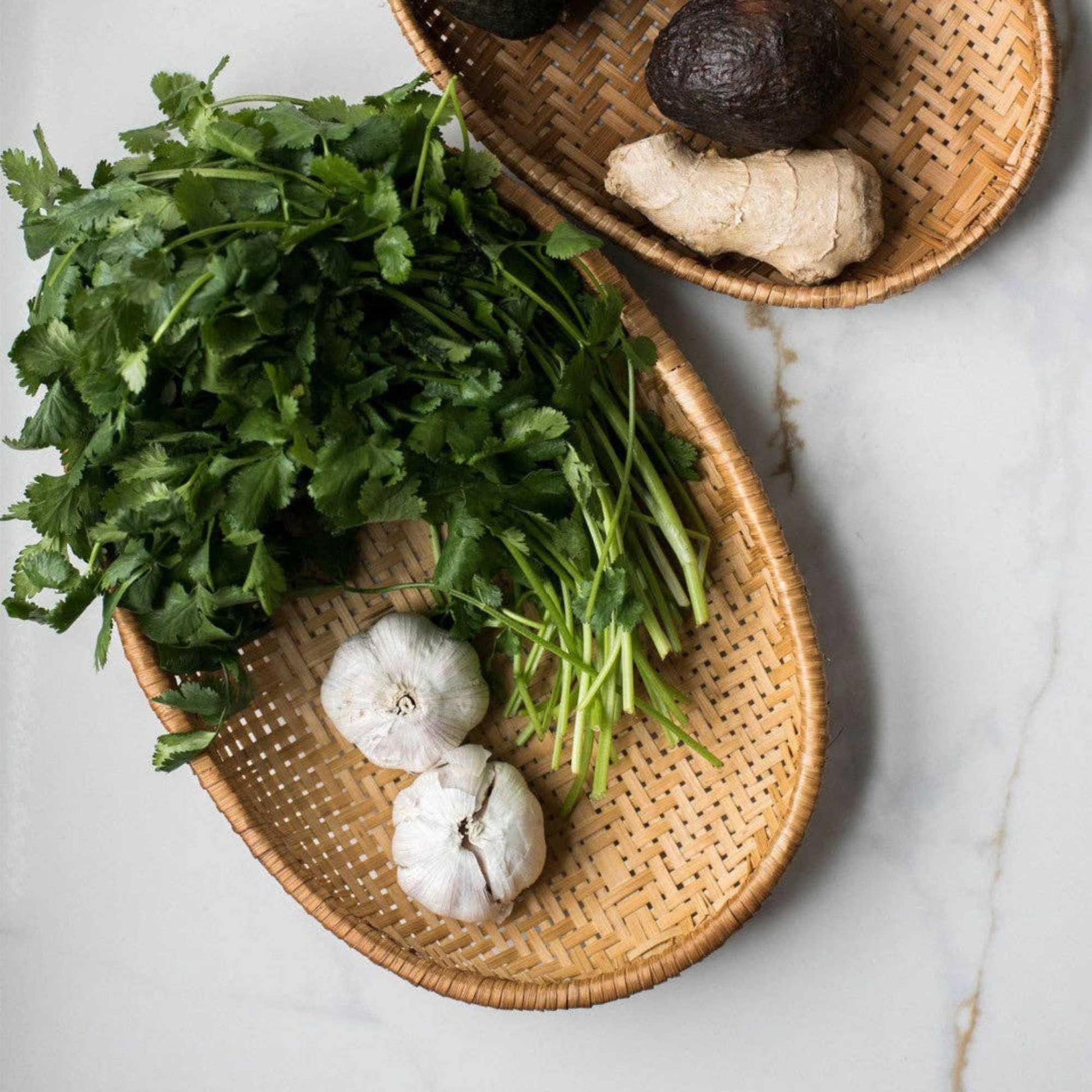 Smoked Bamboo Woven Herb & Produce Tray Home & Garden > Garden Accessories > Organisation & Storage - Minimalist Gardener