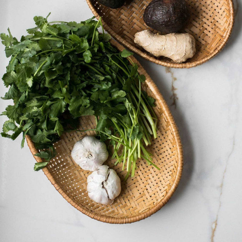 Smoked Bamboo Woven Herb & Produce Tray Home & Garden > Garden Accessories > Organisation & Storage - Minimalist Gardener